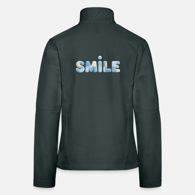 Lettrage Stitch Patch Smile Veste en tissu softshell Femme