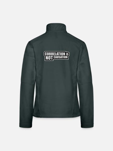 La corrélation n’est pas la causalité : la science des nerds - Veste en tissu softshell Femme - rouge - Dos