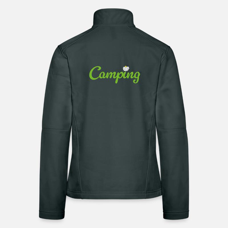 Camping Blume Camper Quotes Hobby Sommer Van Life Frauen Softshelljacke