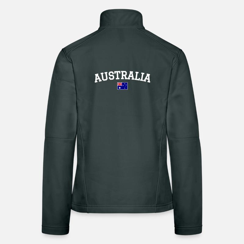 Australia Flag Design White Women's Softshell Jacket
