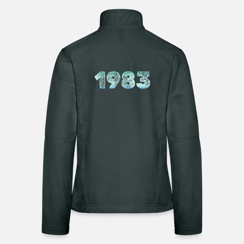 1983 Grunge Gradient Digits Women's Softshell Jacket