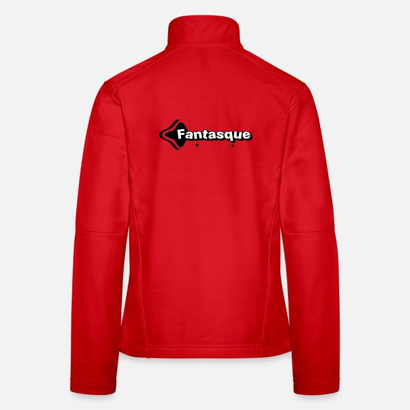 Whimsical Black and White Women's Softshell Jacket