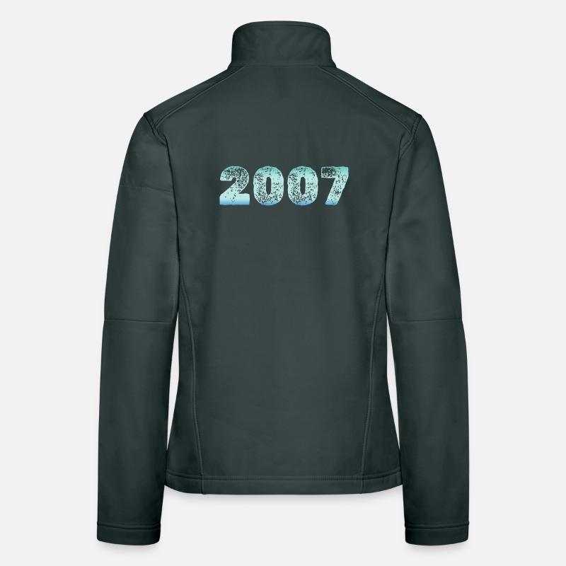 2007 Grunge Retro Typography Women's Softshell Jacket