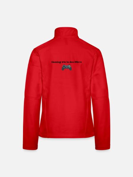 Gaming wie in den 90ern - Frauen Softshelljacke - Rot - Hinten