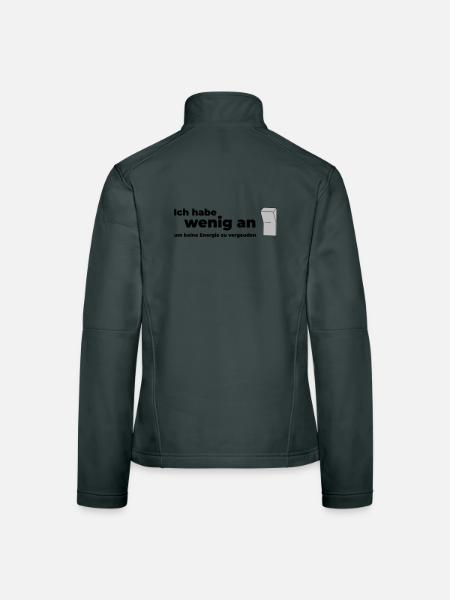 WENIG AN - Frauen Softshelljacke - Rot - Hinten