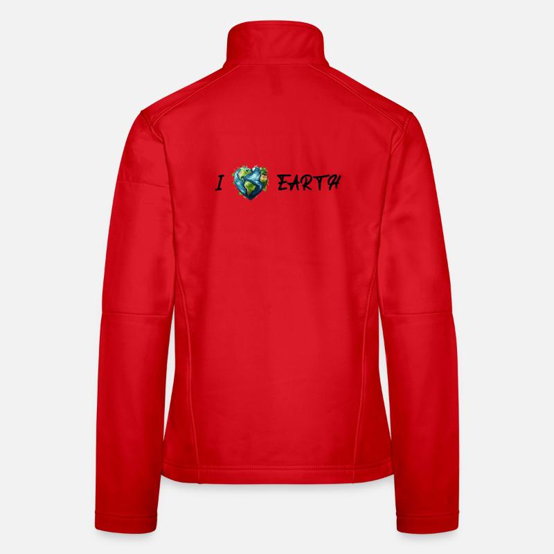Ich Liebe Die Erde - Frauen Softshelljacke - Rot
