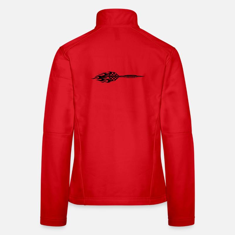 Symbole de fléchette Feu Veste en tissu softshell Femme