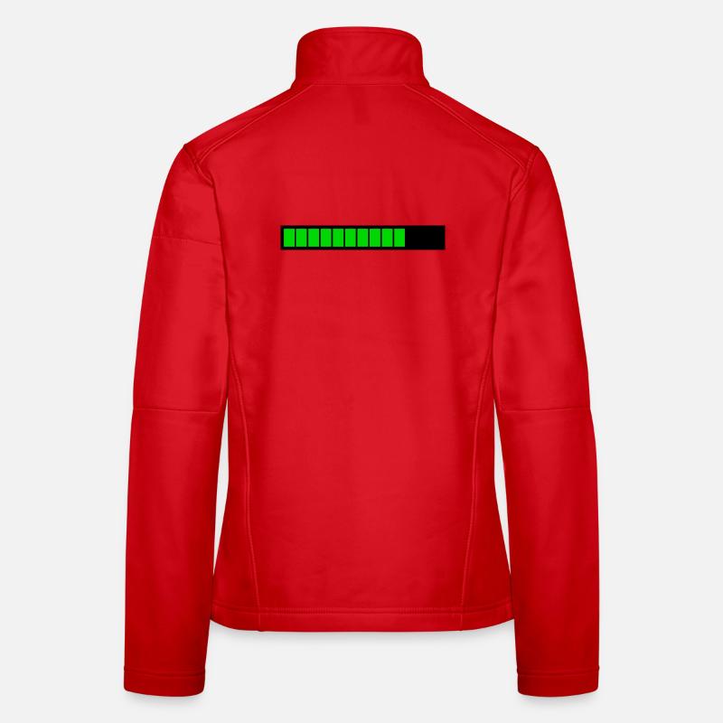 Rectangle loading bar Black Green (75%) Women's Softshell Jacket