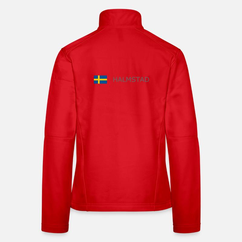 Drapeau de la Suède - Halmstad - Sverige - Schweden Veste en tissu softshell Femme