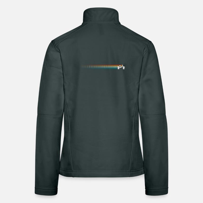 Gestreifte Horizont-Silhouette Frauen Softshelljacke