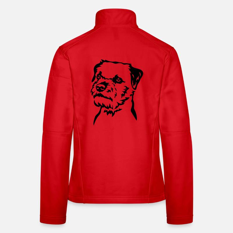 Border Terrier Head Women's Softshell Jacket