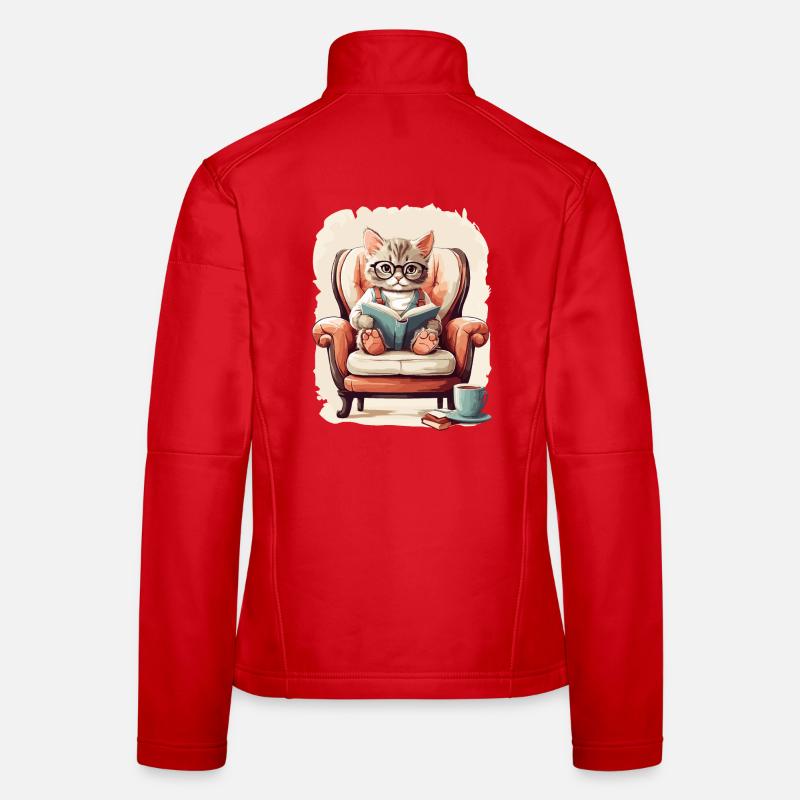 Cute Clever Cat Women's Softshell Jacket