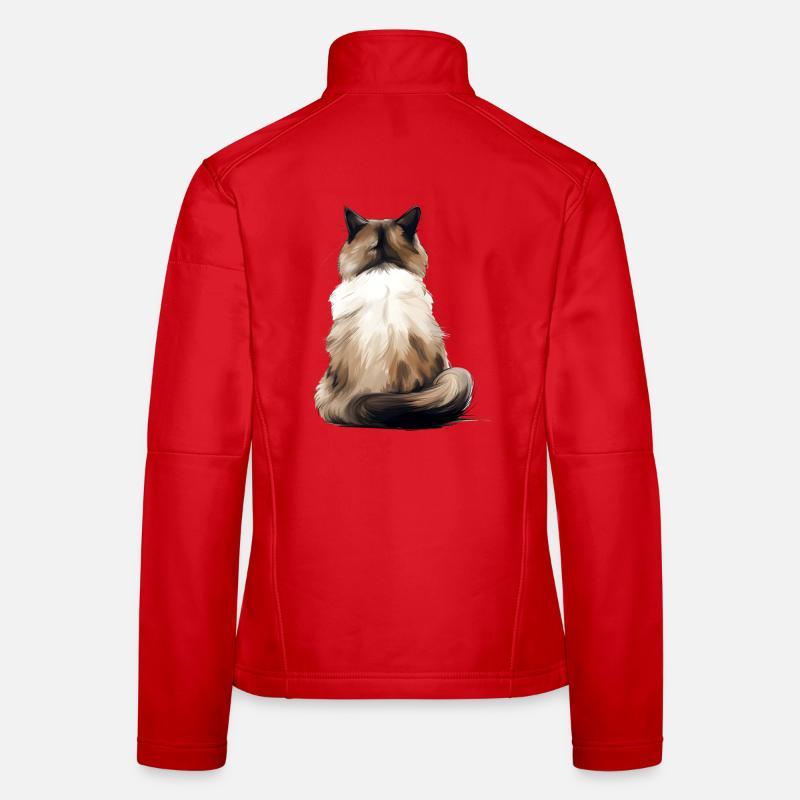 Chat de Birmanie Veste en tissu softshell Femme