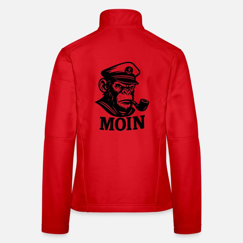 Captain Monkey with Whistle MOIN Design Women's Softshell Jacket