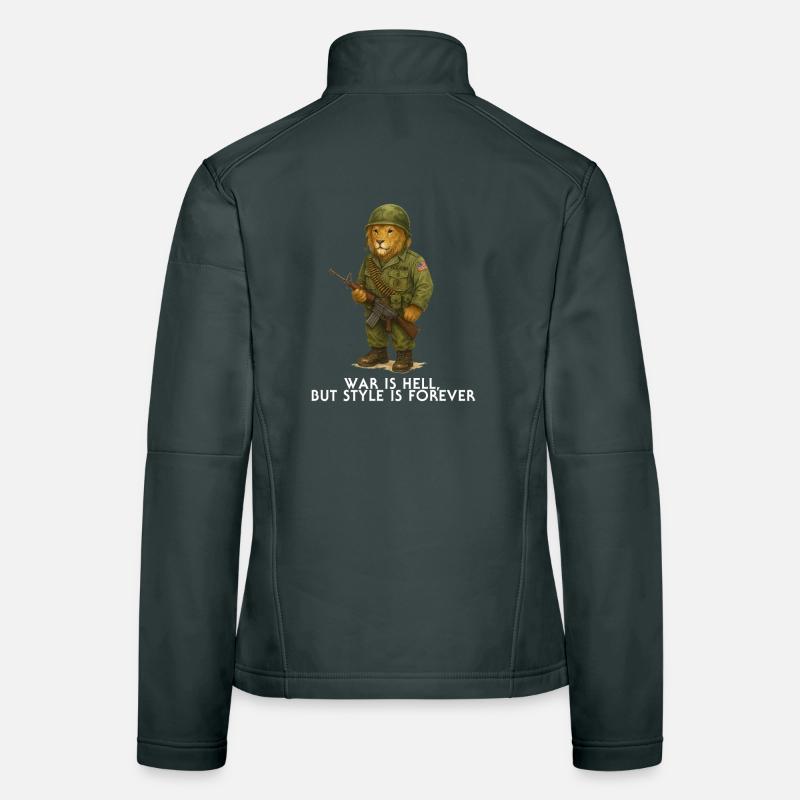 Creative military-friendly lion design Women's Softshell Jacket