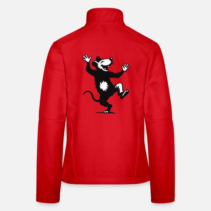 Cheerful dancing mouse Women's Softshell Jacket