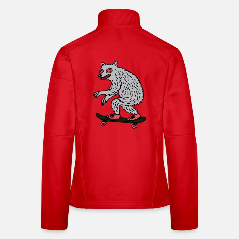 Mondschein-Werwolf-Skateboarder Frauen Softshelljacke