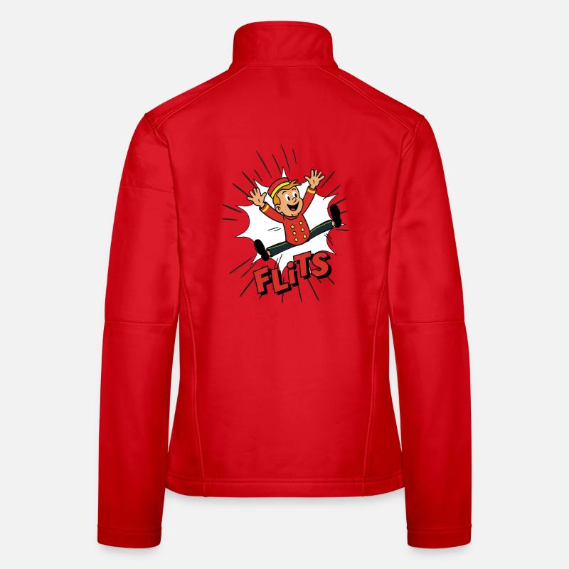 Franky in einem Blitz - Frauen Softshelljacke - Rot