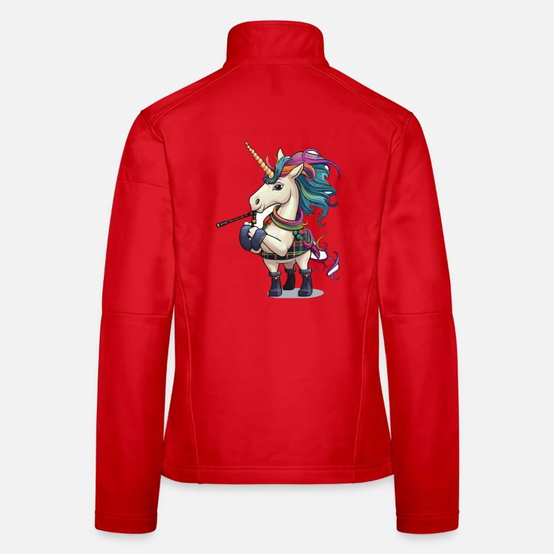 Cornemuses Licorne Colorées Veste en tissu softshell Femme