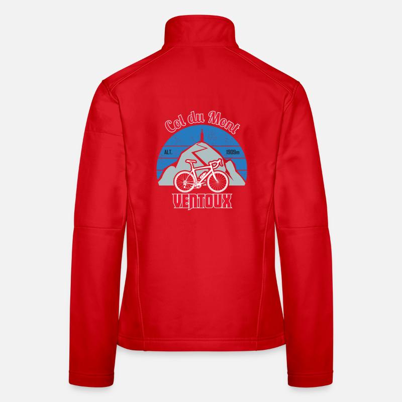 Col du Mont Ventoux Cycling - Women's Softshell Jacket - red