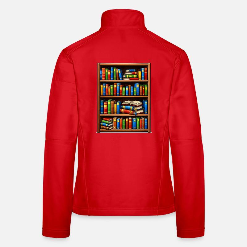 Bookcase Illustrato Library Women's Softshell Jacket