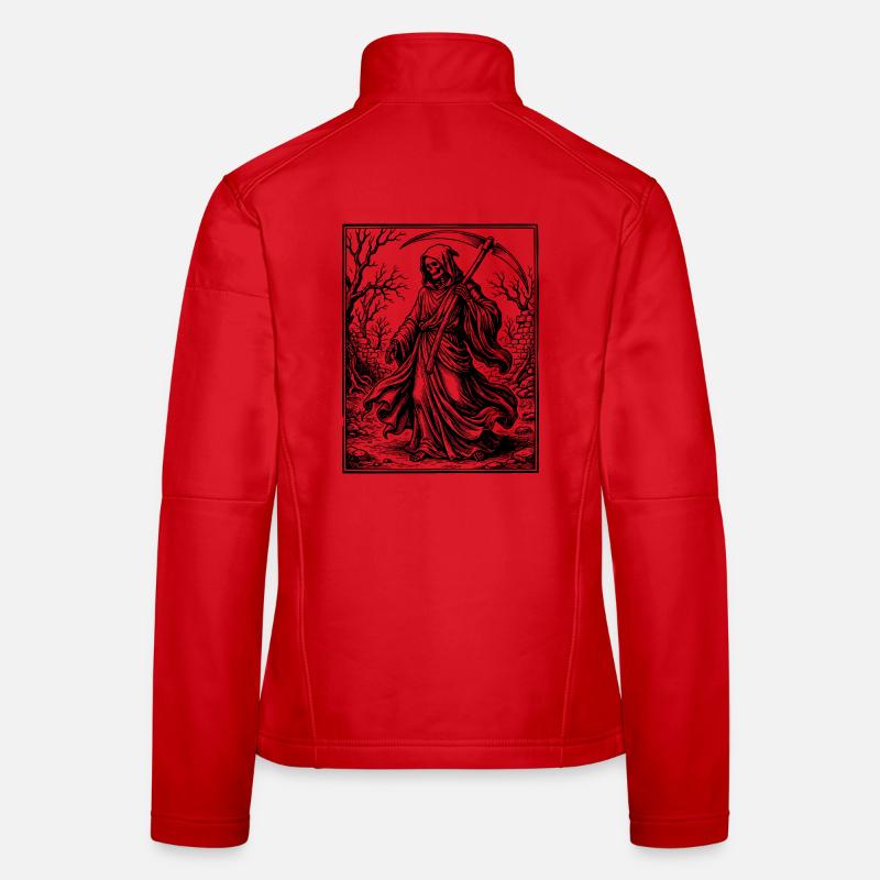 grim reaper gothic illustration Women's Softshell Jacket