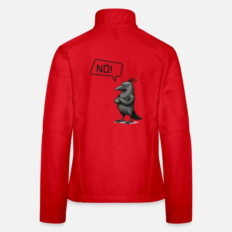 Nö! Krähe – Stures Tier Statement Design Frauen Softshelljacke