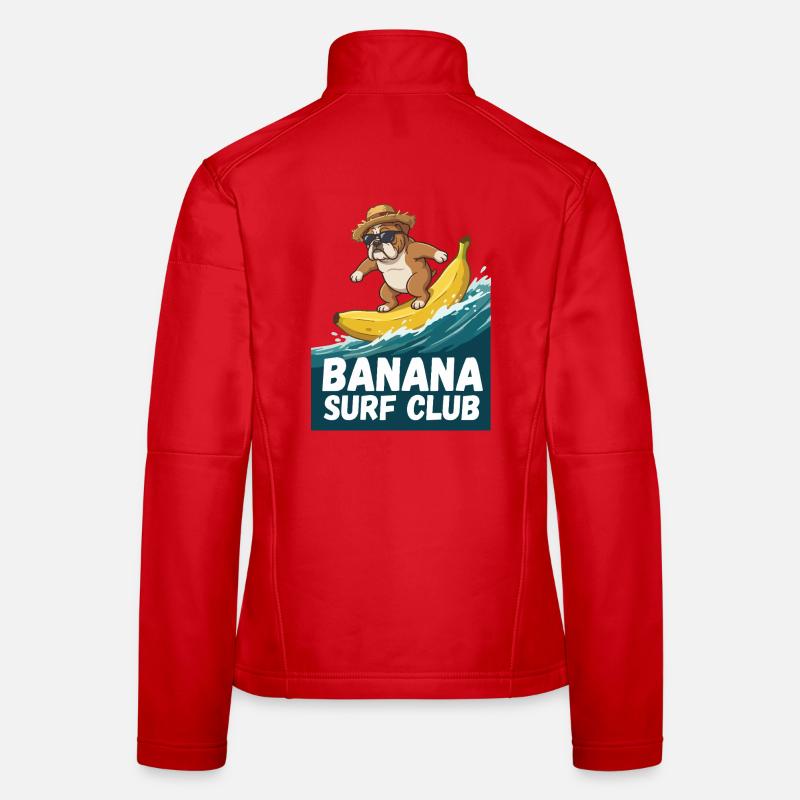 Bouledogue Surf Banane Veste en tissu softshell Femme