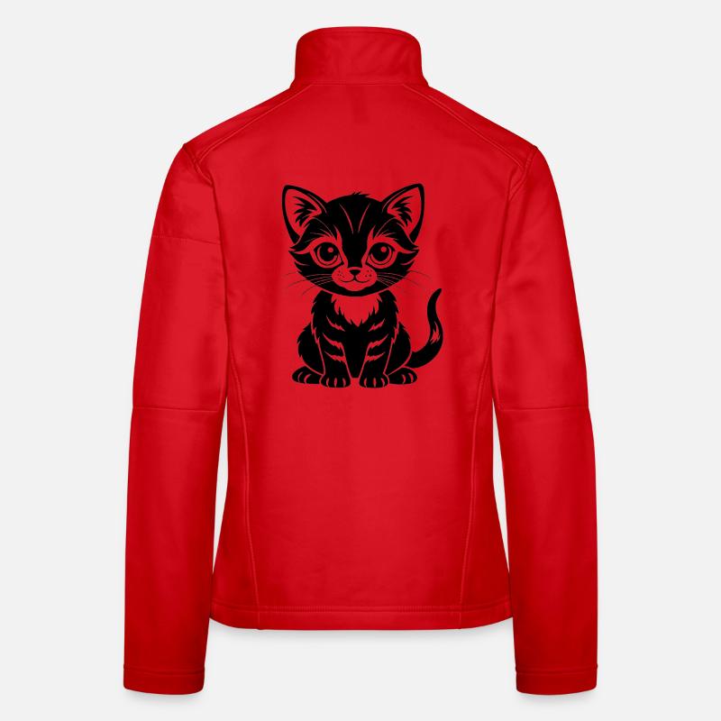 Süße Katze Frauen Softshelljacke