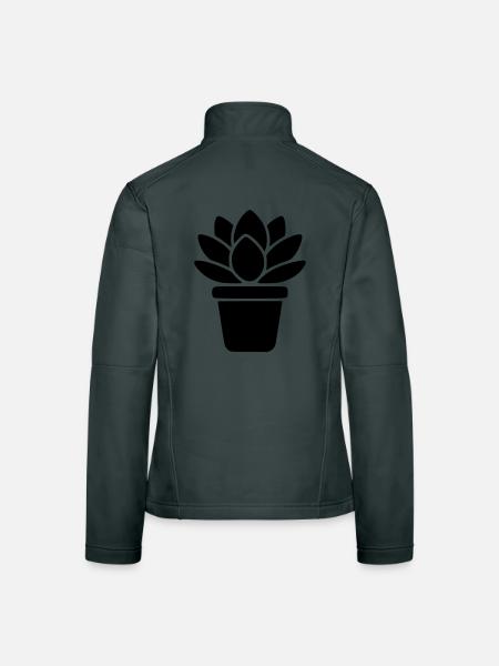 Succulent Houseplant Plant Mom Botany - Women's Softshell Jacket - red - Back