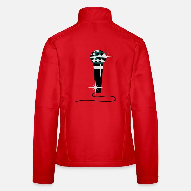 microphone de diamant Veste en tissu softshell Femme