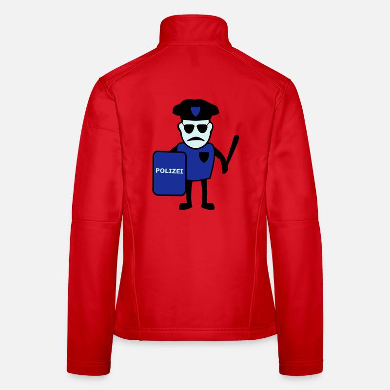 Policeman avec matraque Veste en tissu softshell Femme