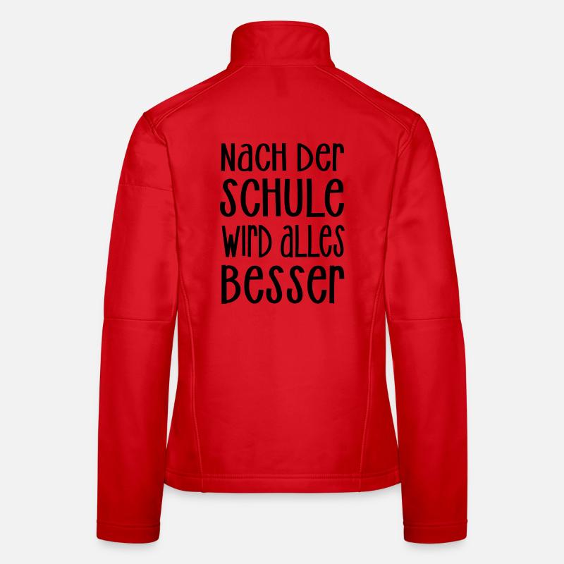 nach der Schule - Frauen Softshelljacke - Rot