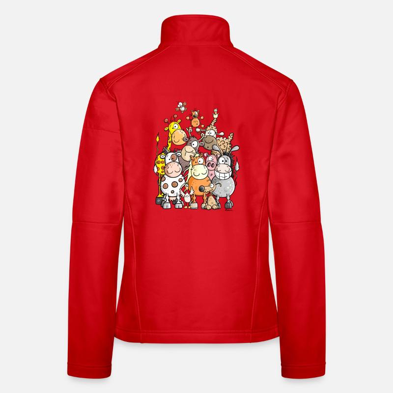 Tas géant de l'animal - Veste en tissu softshell Femme - rouge