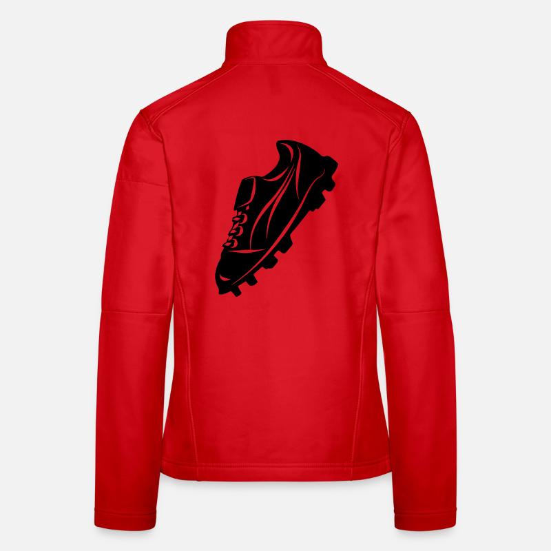 Fußballschuh transparente Schattenfigur Frauen Softshelljacke