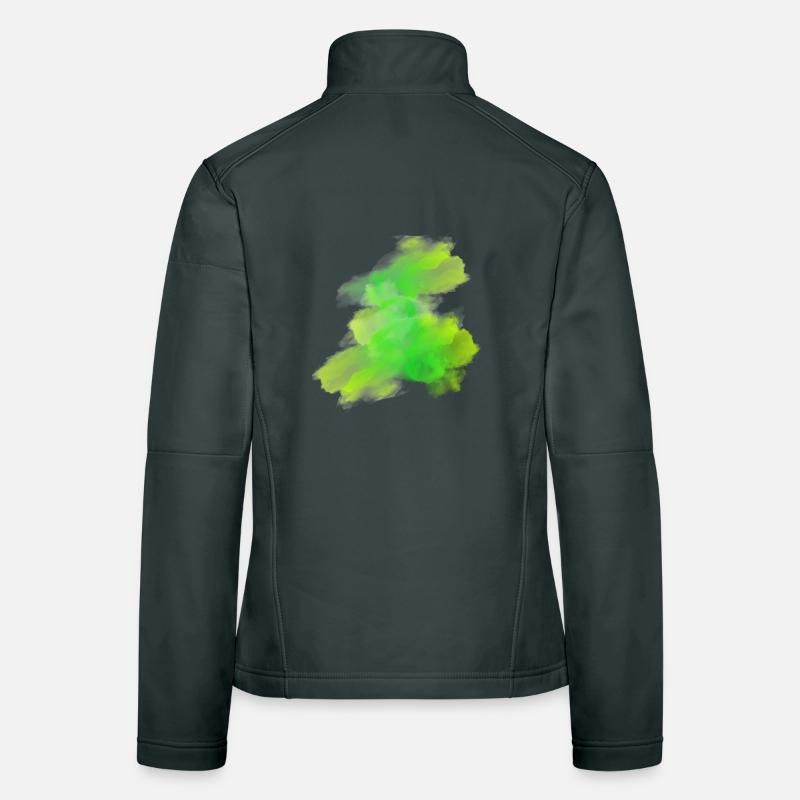 splash bunt farbe muster aufdruck comic style Frauen Softshelljacke