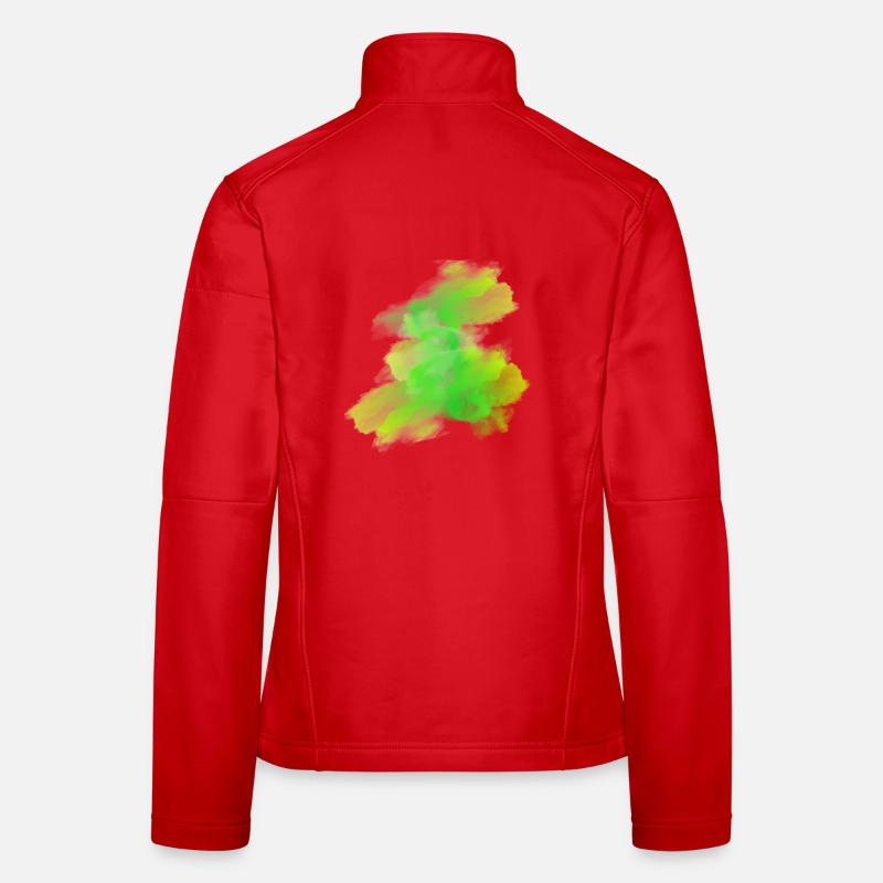 splash bunt farbe muster aufdruck comic style Frauen Softshelljacke