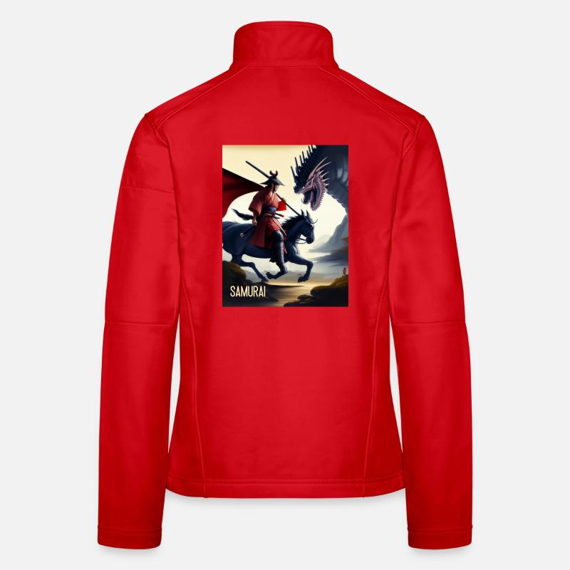 Samurai mit Pferd Samurai on Horse Japan Asien Frauen Softshelljacke