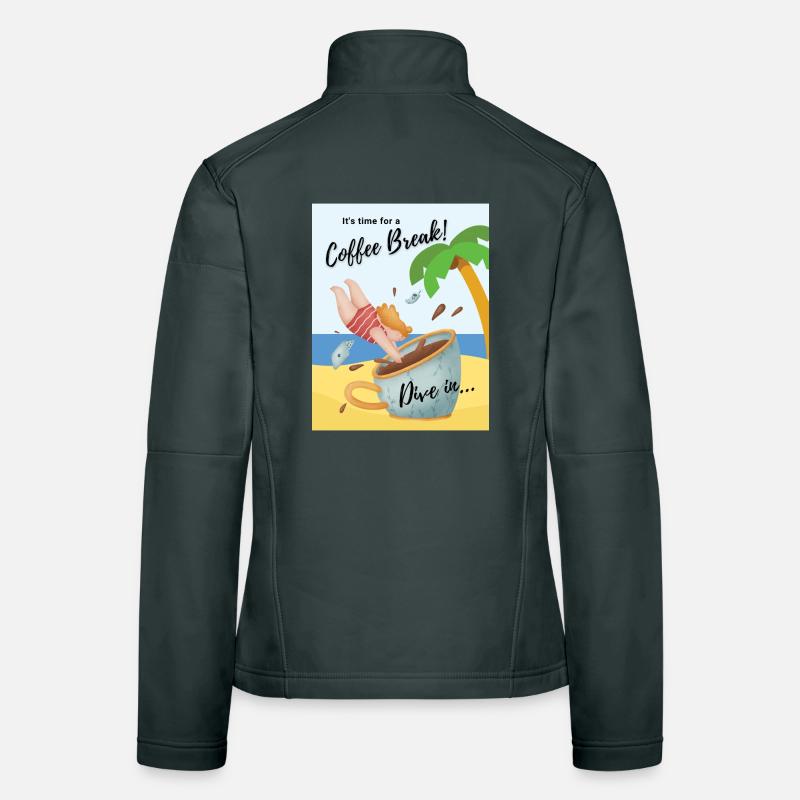 Kaffee Pause - ItsTime for a Coffee Break Dive in Frauen Softshelljacke