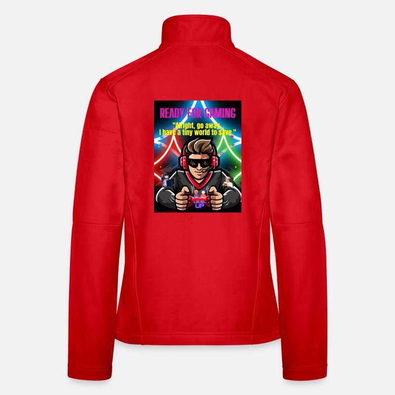 Gamer Ready for Gaming Neonfarben Frauen Softshelljacke