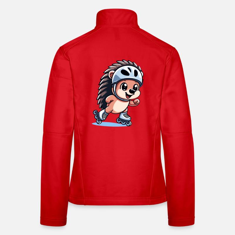 Speedy Hedgehog: Roller Skating Champion Women's Softshell Jacket