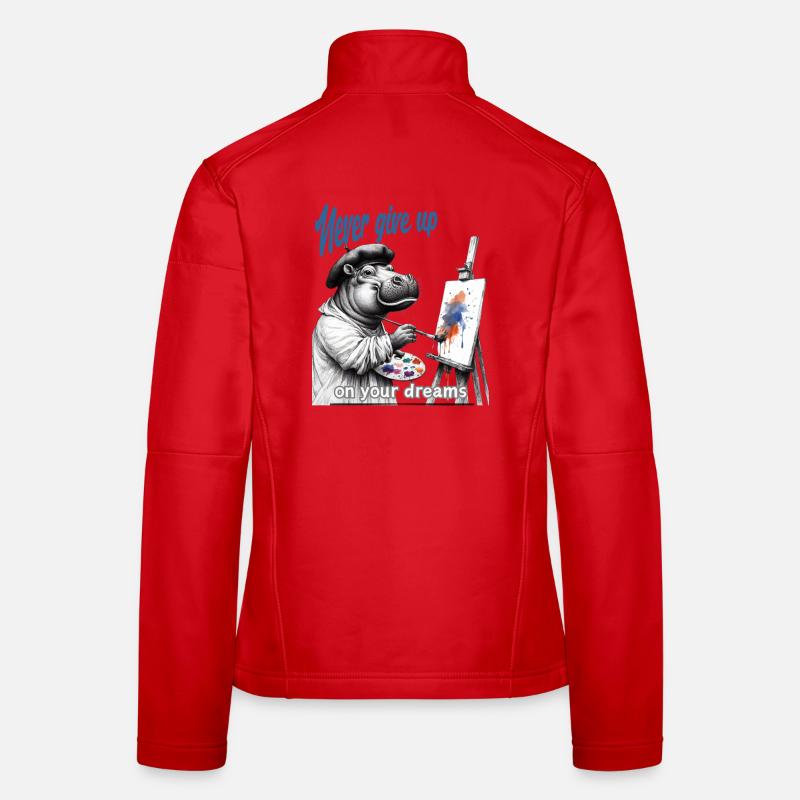 N’abandonnez jamais Painter Hippo Veste en tissu softshell Femme