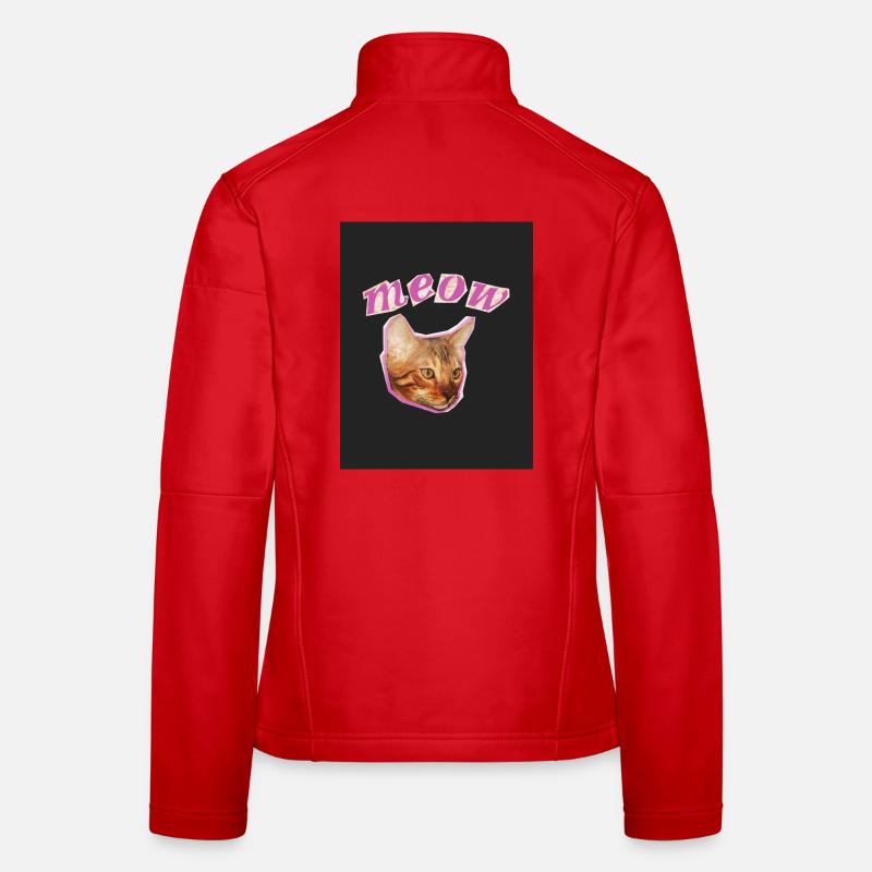 Imprimé chat drôle Veste en tissu softshell Femme