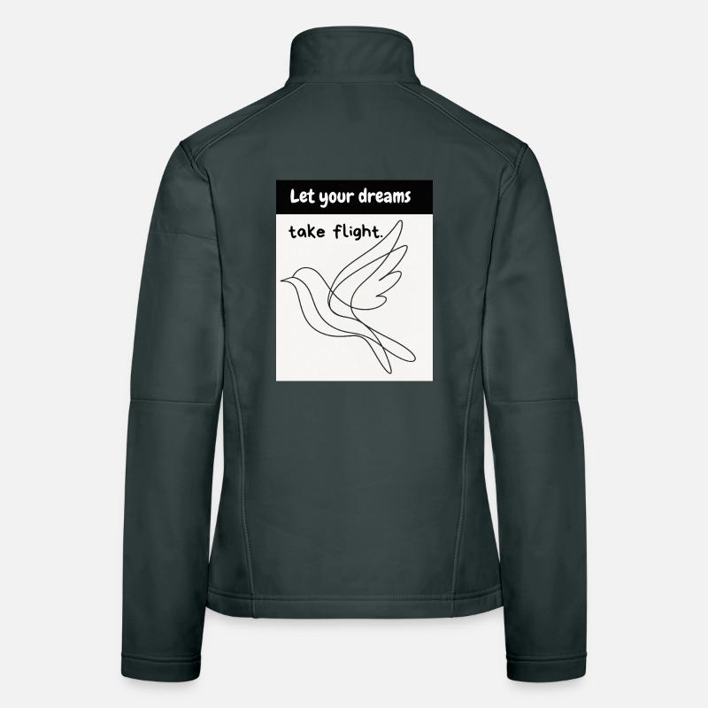 Bird flying Women's Softshell Jacket
