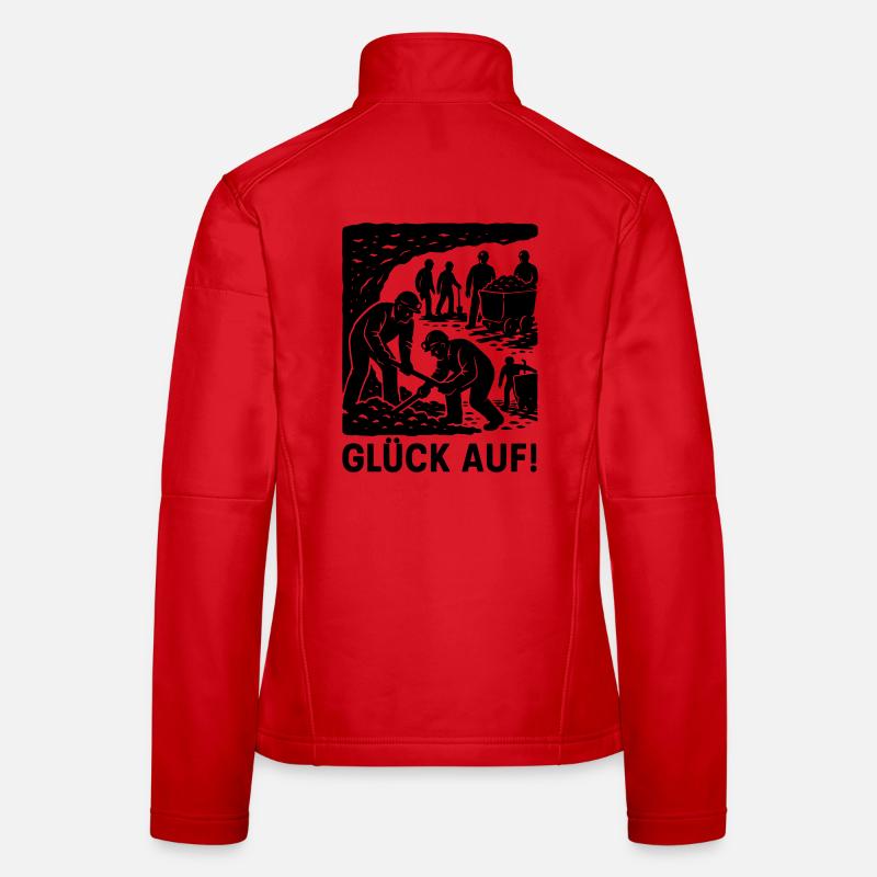 Luck On Mining Miner Work Coal Mine Historical Women's Softshell Jacket