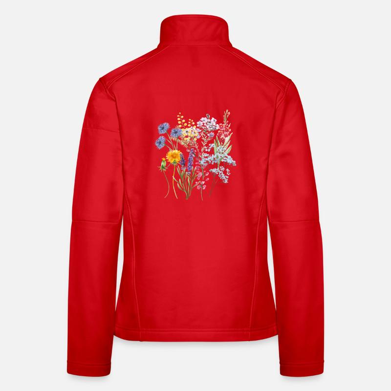 Summer meadow for the heart - Women's Softshell Jacket - red
