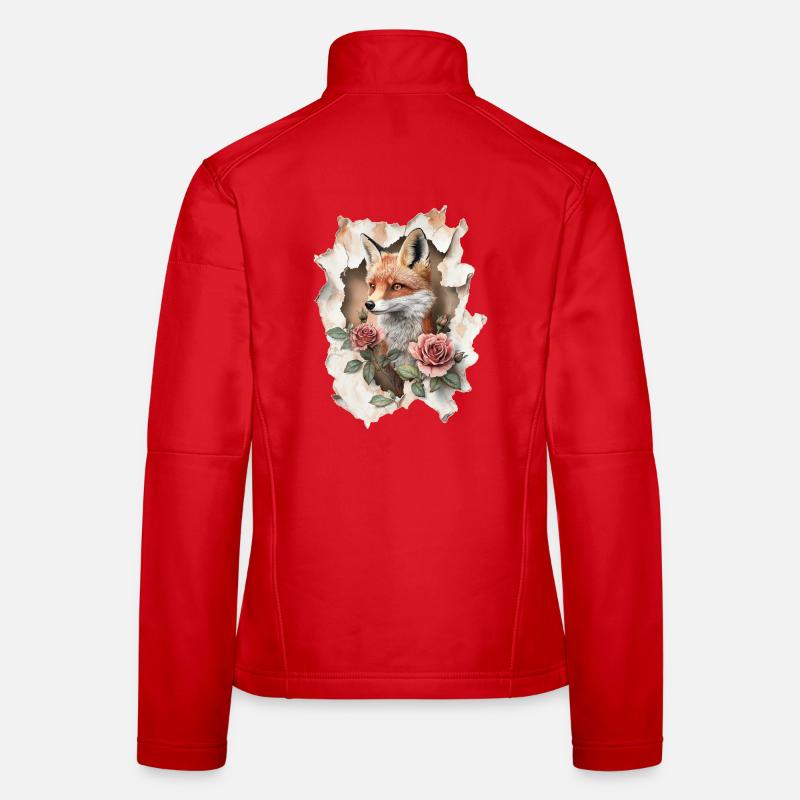 Fuchs Vintage Frauen Softshelljacke