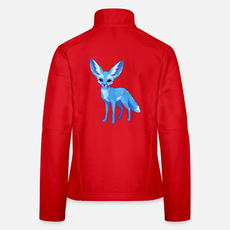 Blue Geometry Fox Women's Softshell Jacket