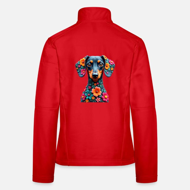 Dackel teckel teckel tekel Veste en tissu softshell Femme