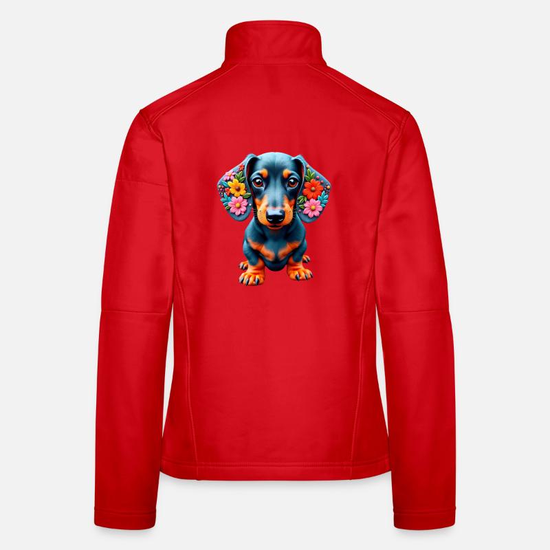 Dackel Dachshund Tekel Frauen Softshelljacke